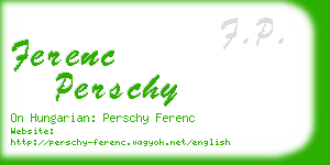 ferenc perschy business card